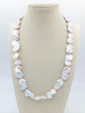 Large Baroque Pearl Necklace 21"